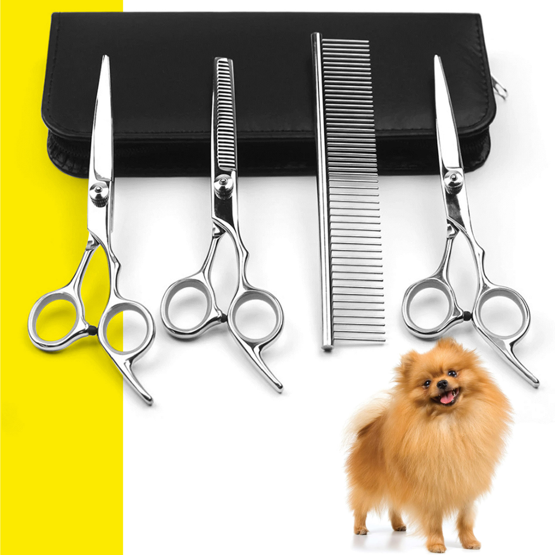 Miniatura 3 de Kit Tijeras Para Peluqueria Canina 3en1