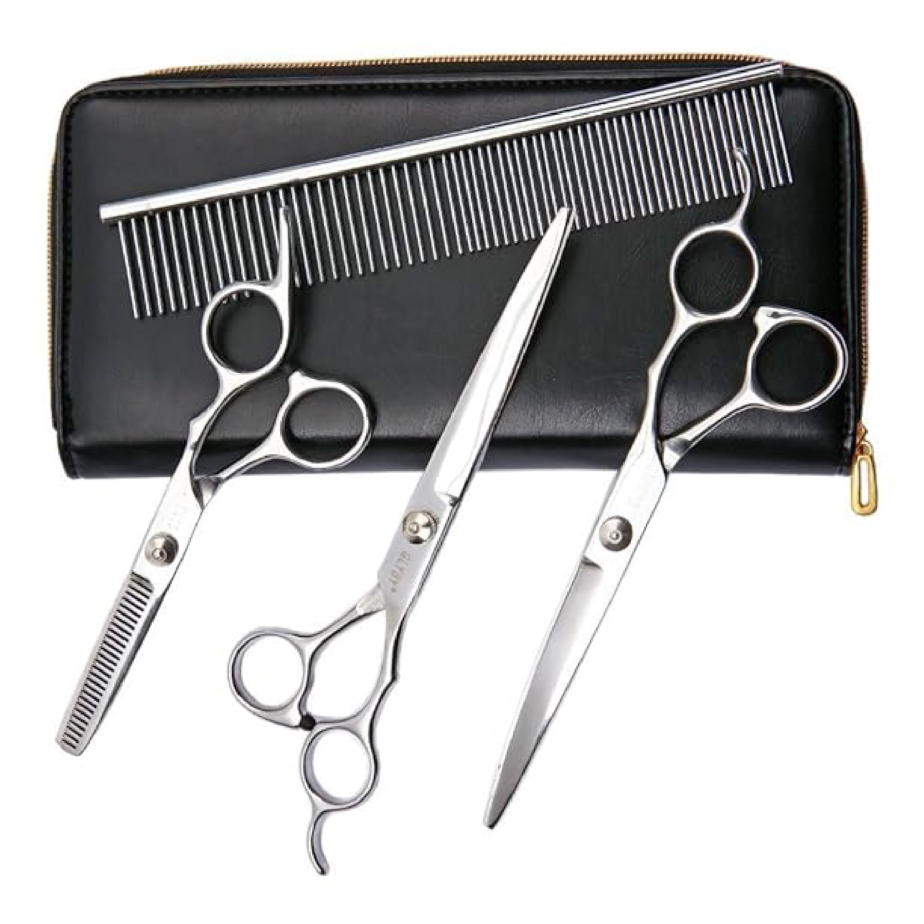 Miniatura 5 de Kit Tijeras Para Peluqueria Canina 3en1