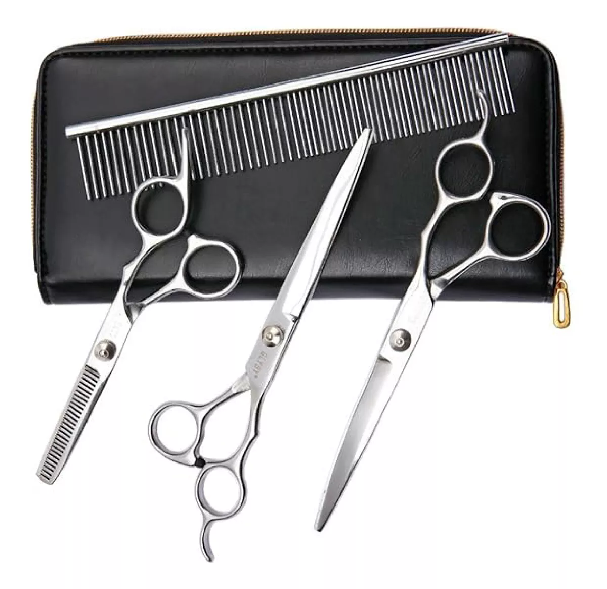 Miniatura 7 de Kit Tijeras Para Peluqueria Canina 3en1