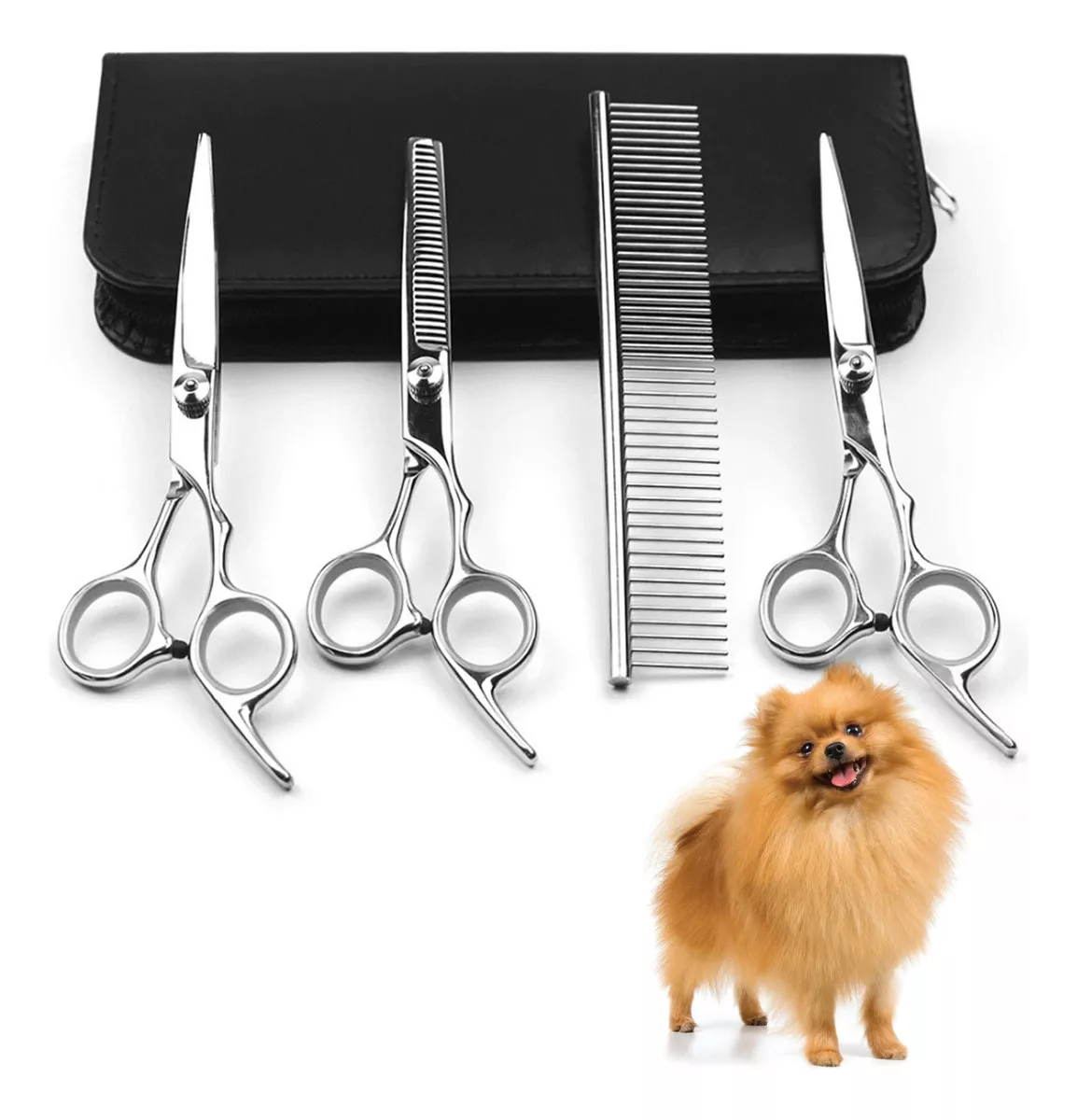 Miniatura 8 de Kit Tijeras Para Peluqueria Canina 3en1