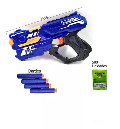 PISTOLA  2 EN 1 DARDOS Y ORBIS