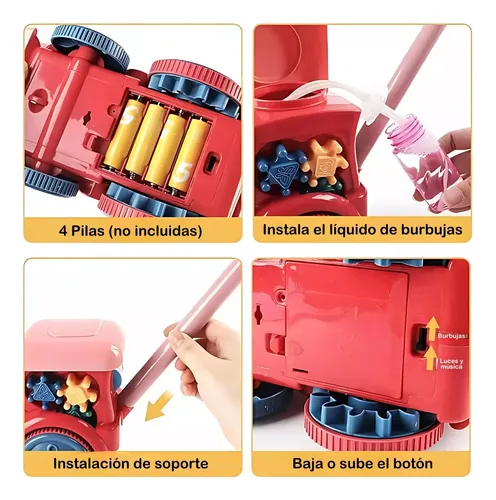 Andadera trencito con burbujas