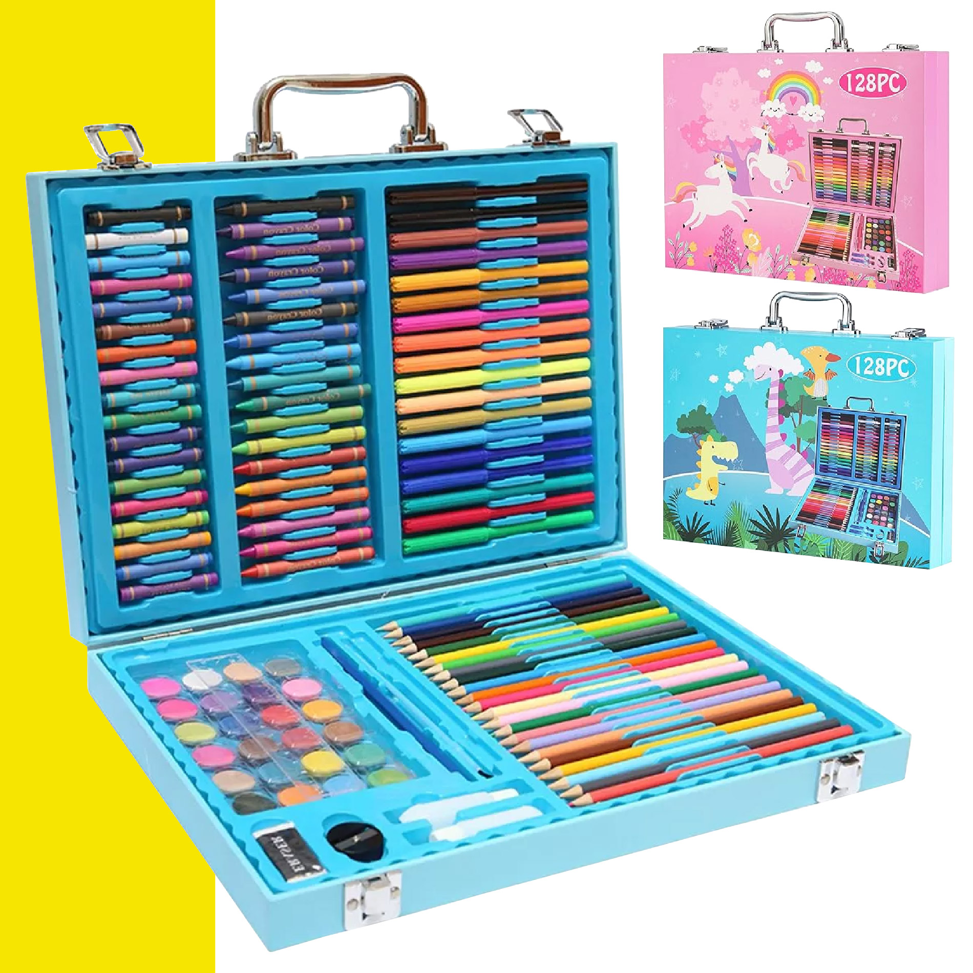 Set Arte Maleta X128 Pcs Colores Dibujo