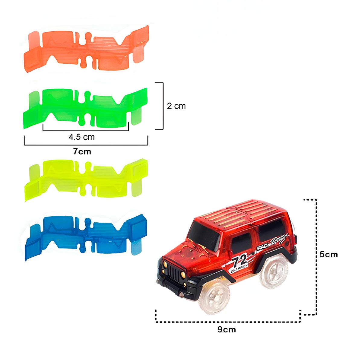 Miniatura 3 de Pista Armable Neón de Carreras 222-H68