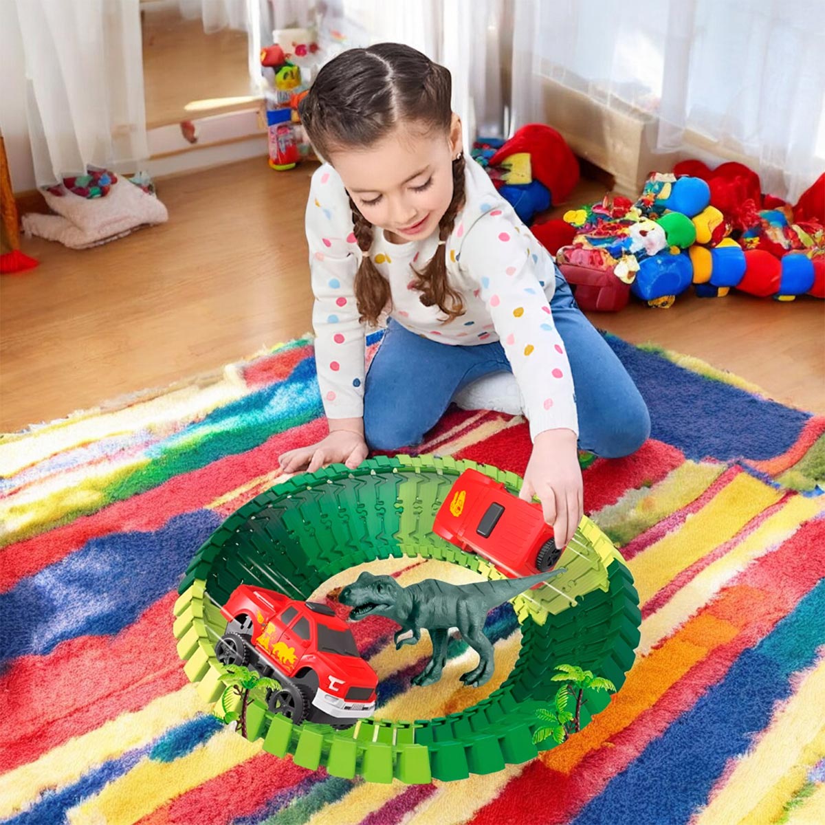 Miniatura 3 de Pista Armable Aventura Jurasica GD-13A