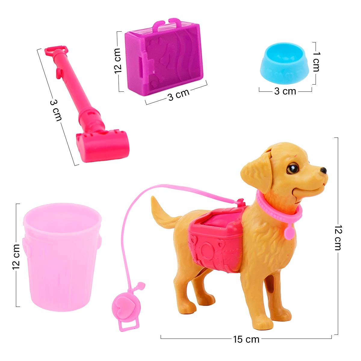 Miniatura 8 de Muñeca Tipo Barbie Perro Mascota HB009