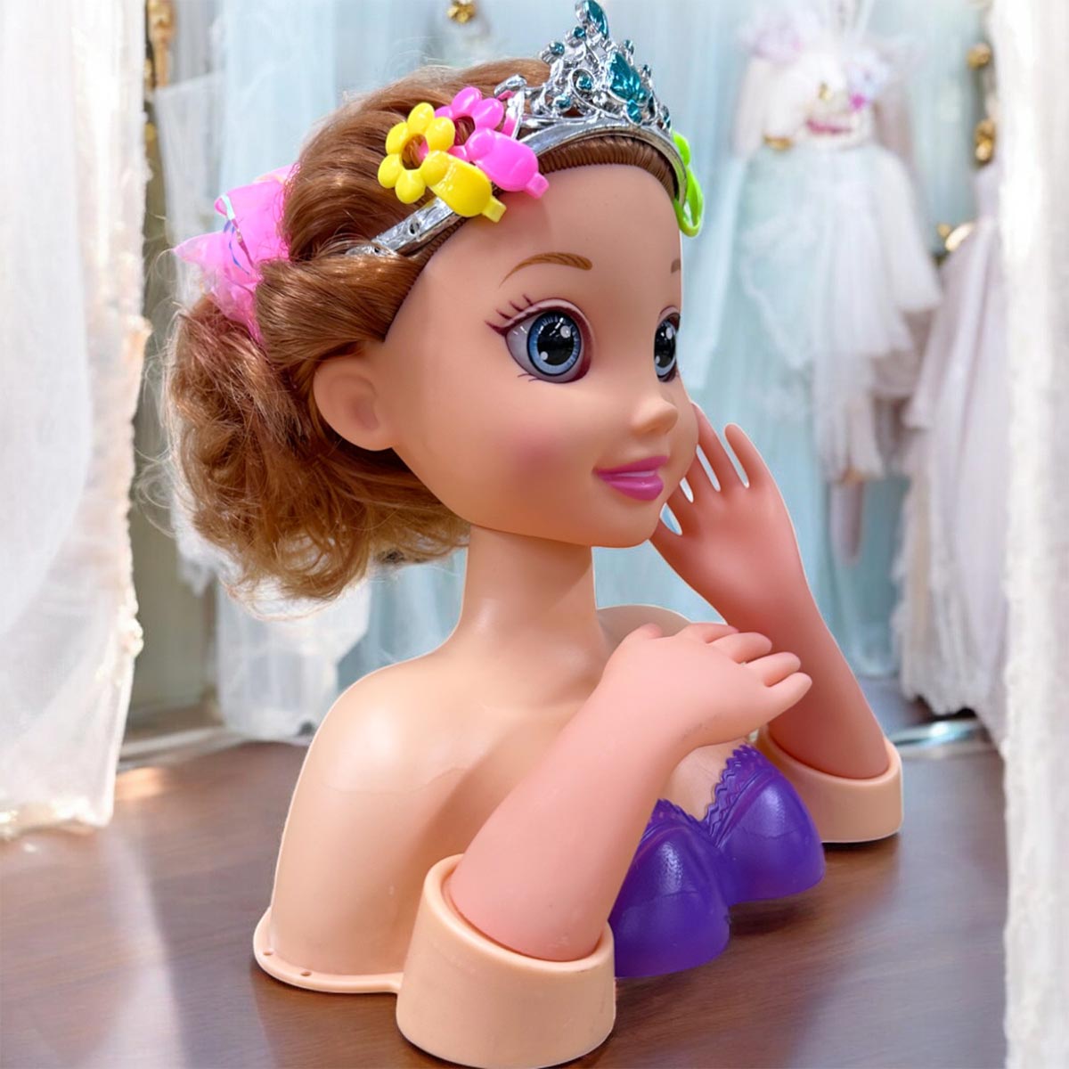 Miniatura 3 de Cabeza de Peinados Muñeca 6989