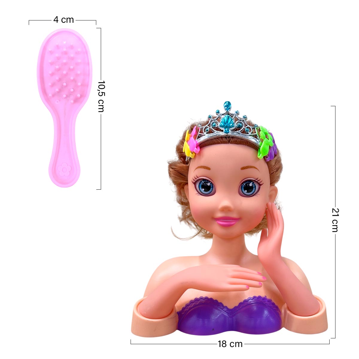 Miniatura 4 de Cabeza de Peinados Muñeca 6989