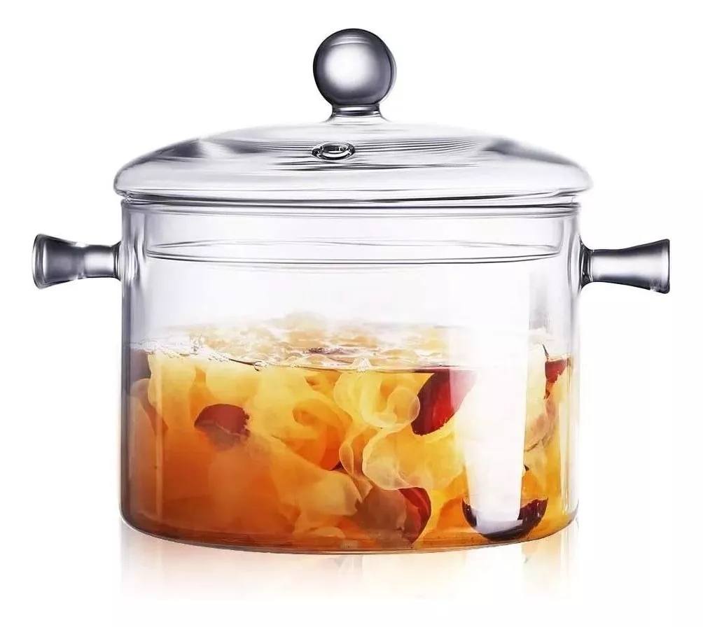 Miniatura 3 de Olla De Vidrio Resistente Al Calor