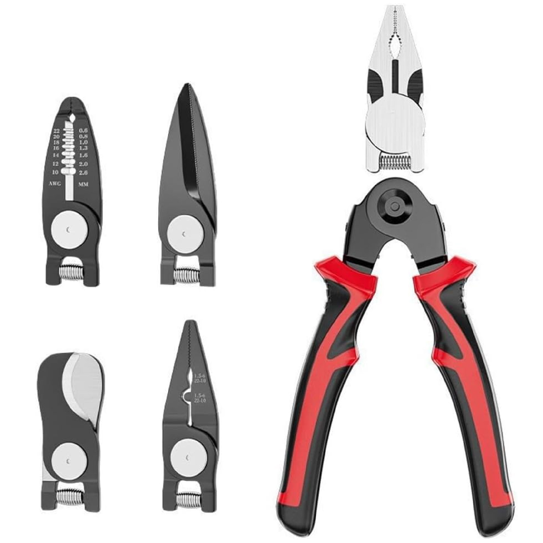 Miniatura 6 de Kit Alicates 5en1 Pinzas Intercambiables