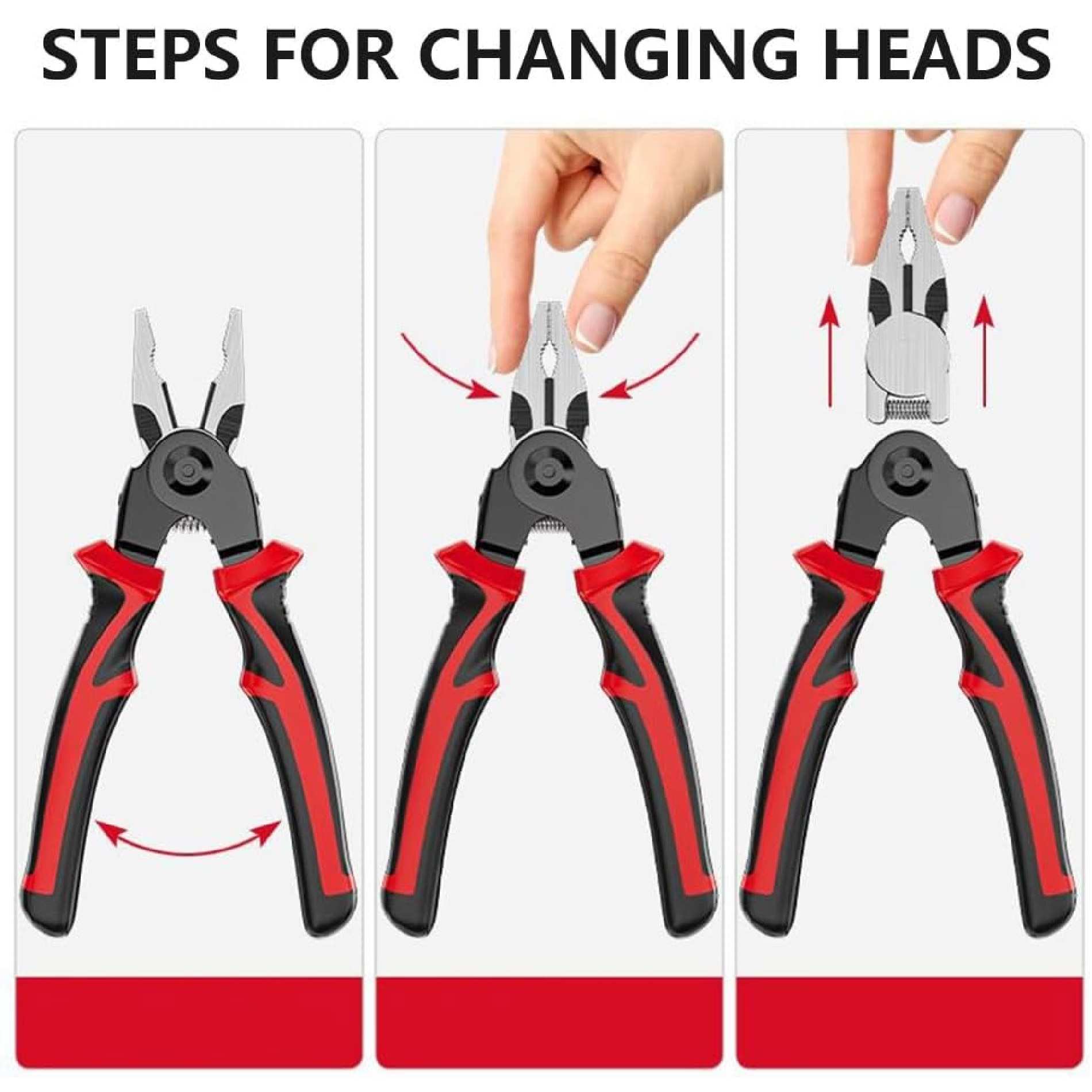 Miniatura 4 de Kit Alicates 5en1 Pinzas Intercambiables