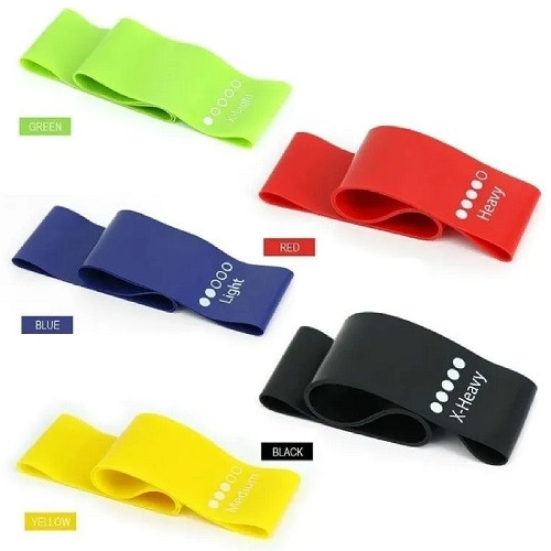 Kit X 5 Bandas Resistencia Plana + Bolso
