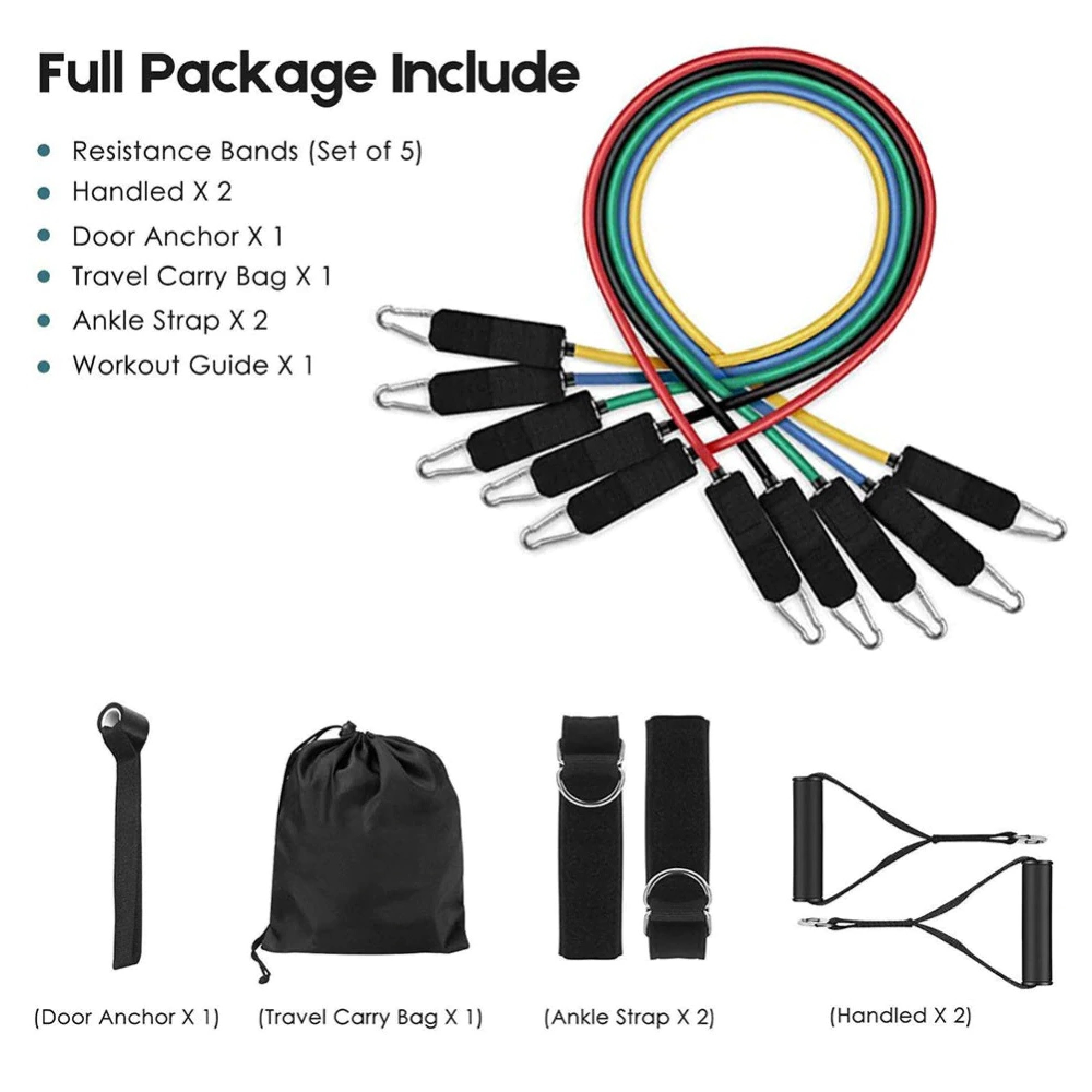 Miniatura 5 de Kit X 5 Bandas De Resistencia Tubulares
