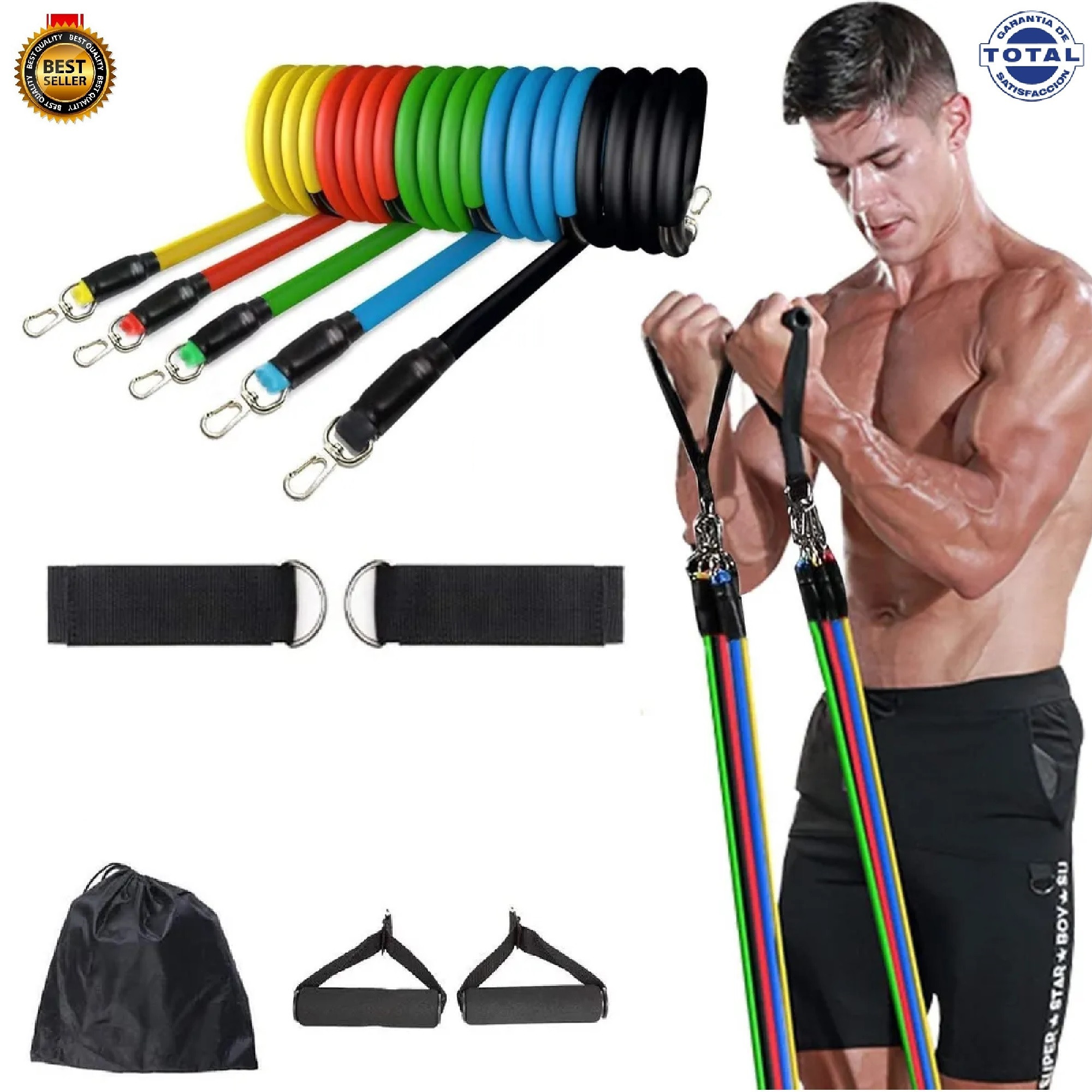 Miniatura 3 de Kit X 5 Bandas De Resistencia Tubulares