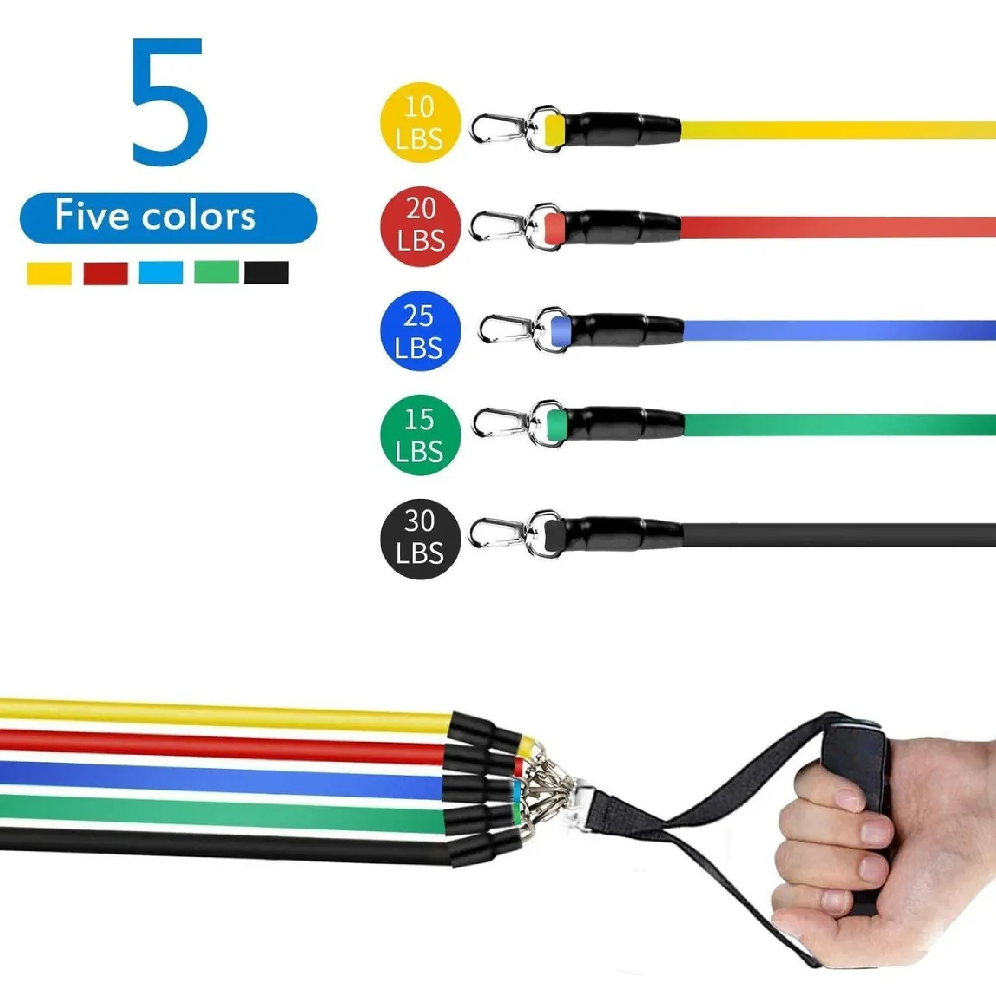 Miniatura 2 de Kit X 5 Bandas De Resistencia Tubulares