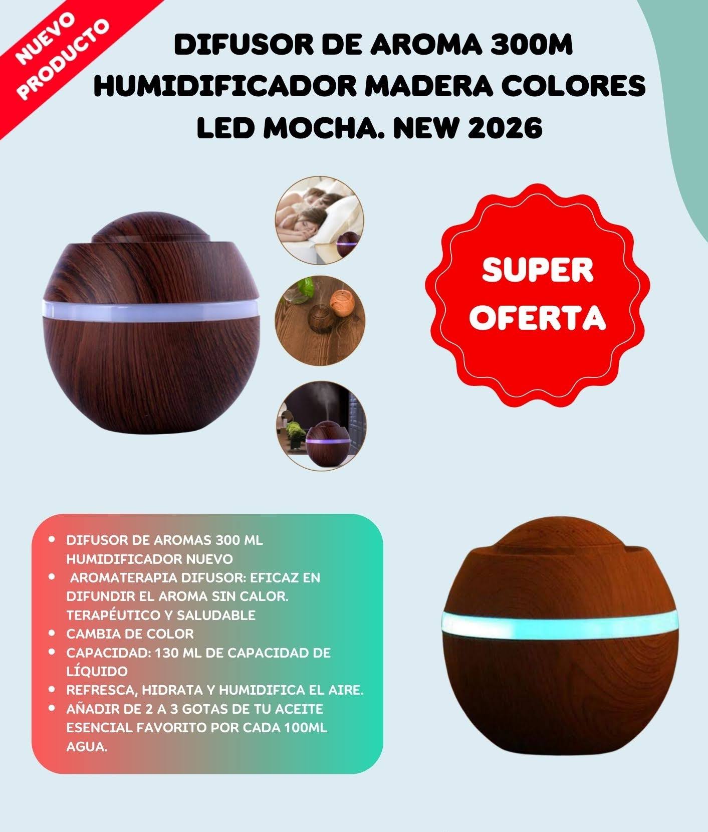 Difusor De Aroma 300ml Humidificador Mad