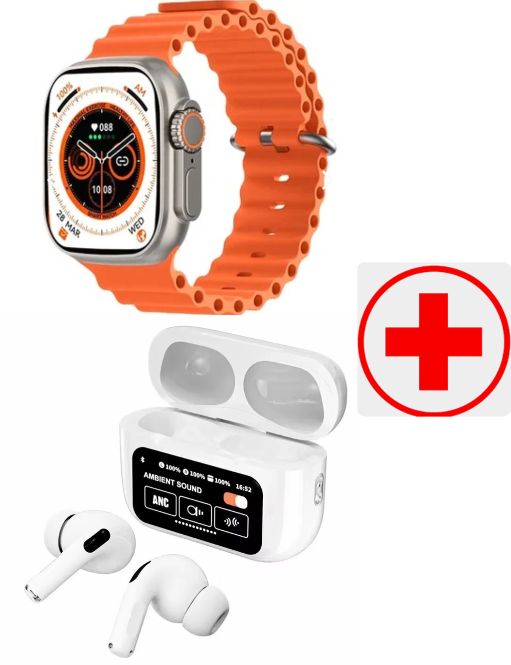 T900 2 MANILLA +AUDIFONO A9 PRO PANTALLA