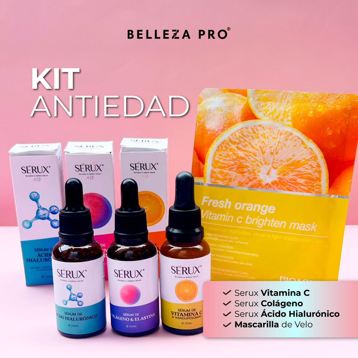 Miniatura 2 de KIT ANTIEDAD SERUX+ MASCARILLA VITA C