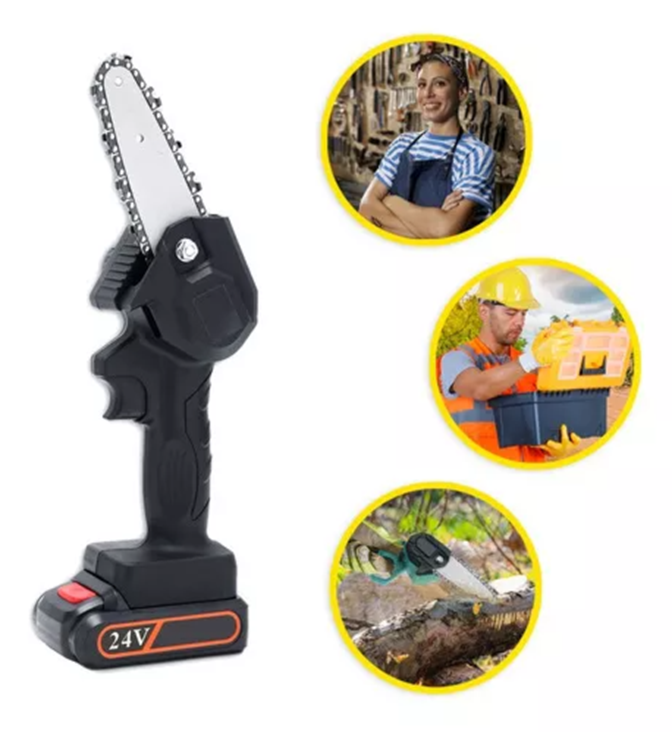Miniatura 4 de Mini Motosierra Con Batería Recargable