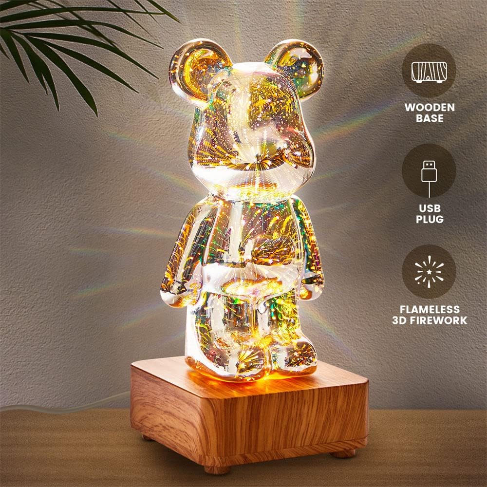 Lámpara de luz LED 3D con luz LED de Oso