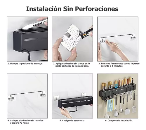 Miniatura 4 de Organizador Utensilios Cocina Pared 60cm