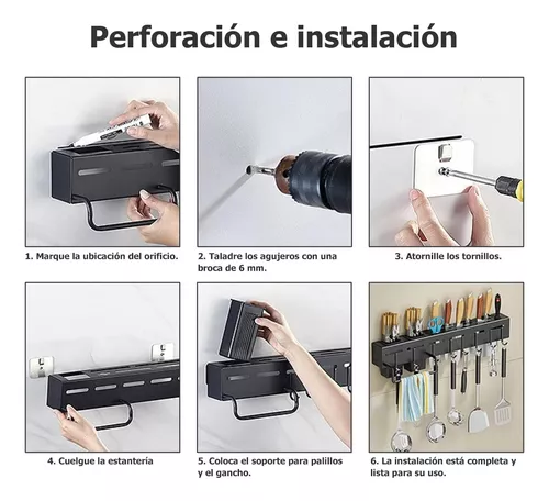 Miniatura 5 de Organizador Utensilios Cocina Pared 60cm