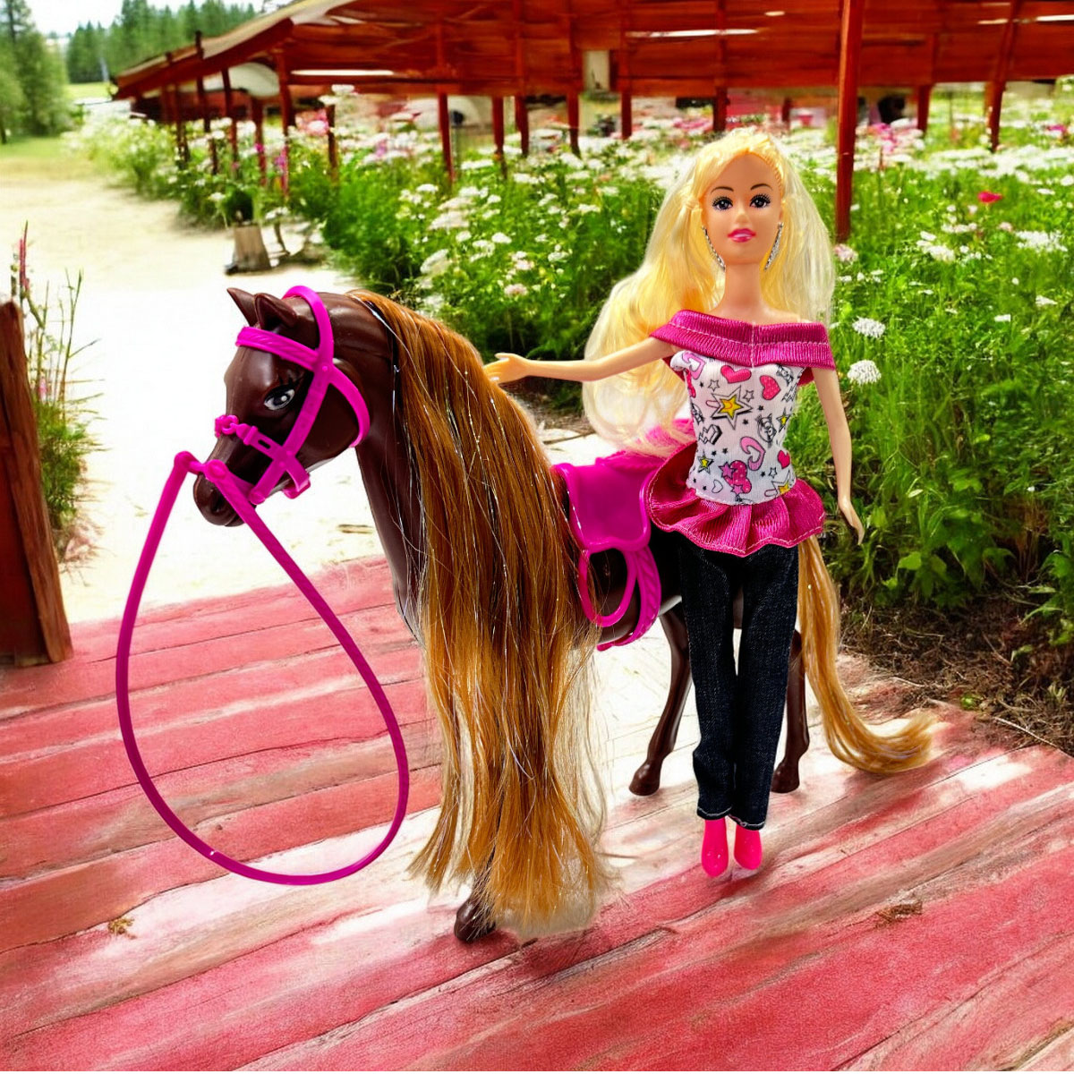 Miniatura 3 de Muñeca Tipo Barbie Jinete Juguete MB190