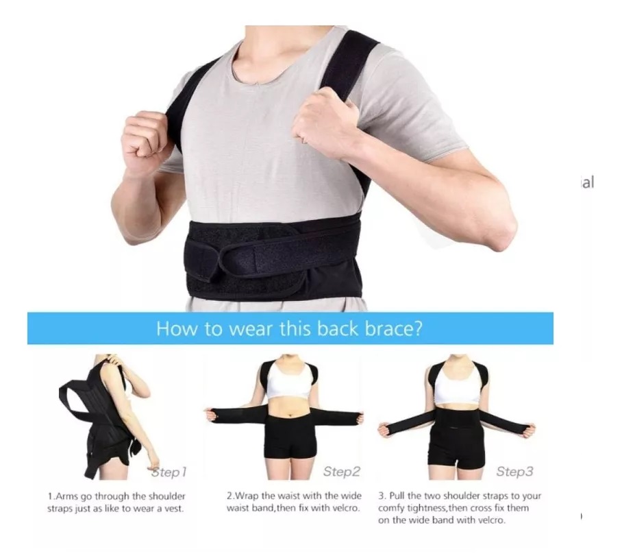 Miniatura 2 de Corrector De Postura Con Faja Cinturon