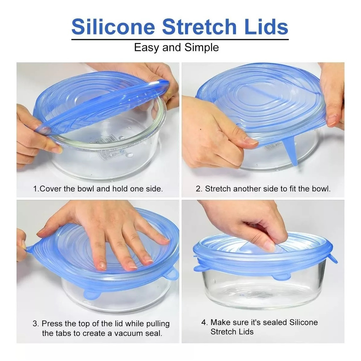 Miniatura 2 de Tapas Elásticas Silicona Set 6