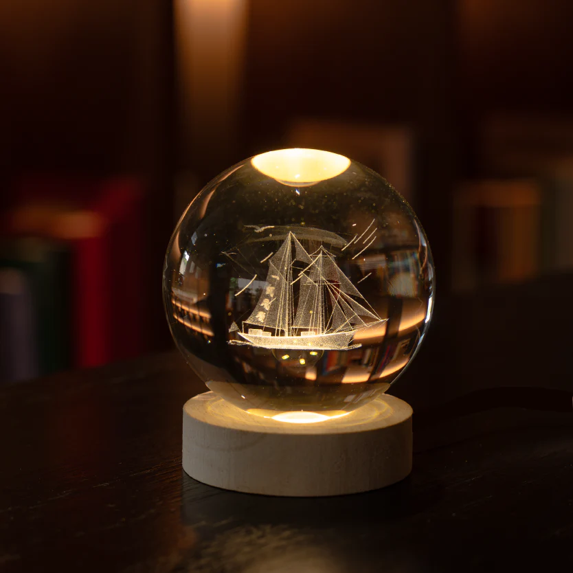 Miniatura 2 de lampara esfera cristal 3D