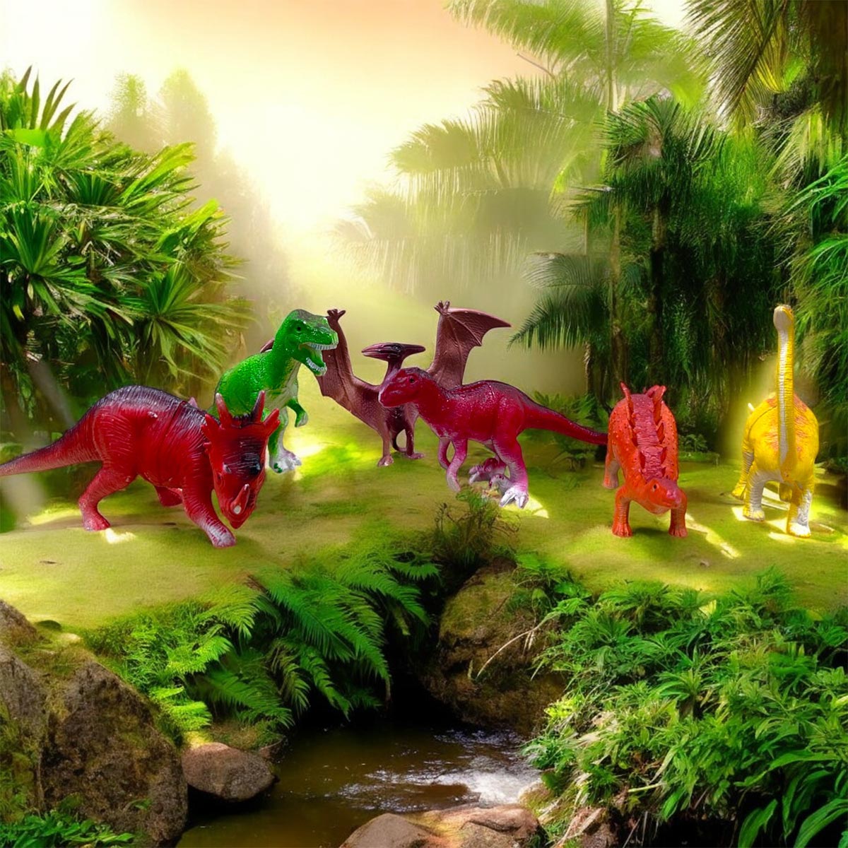 Miniatura 2 de Dinosaurios de Juguete x6 Niños 2887-2