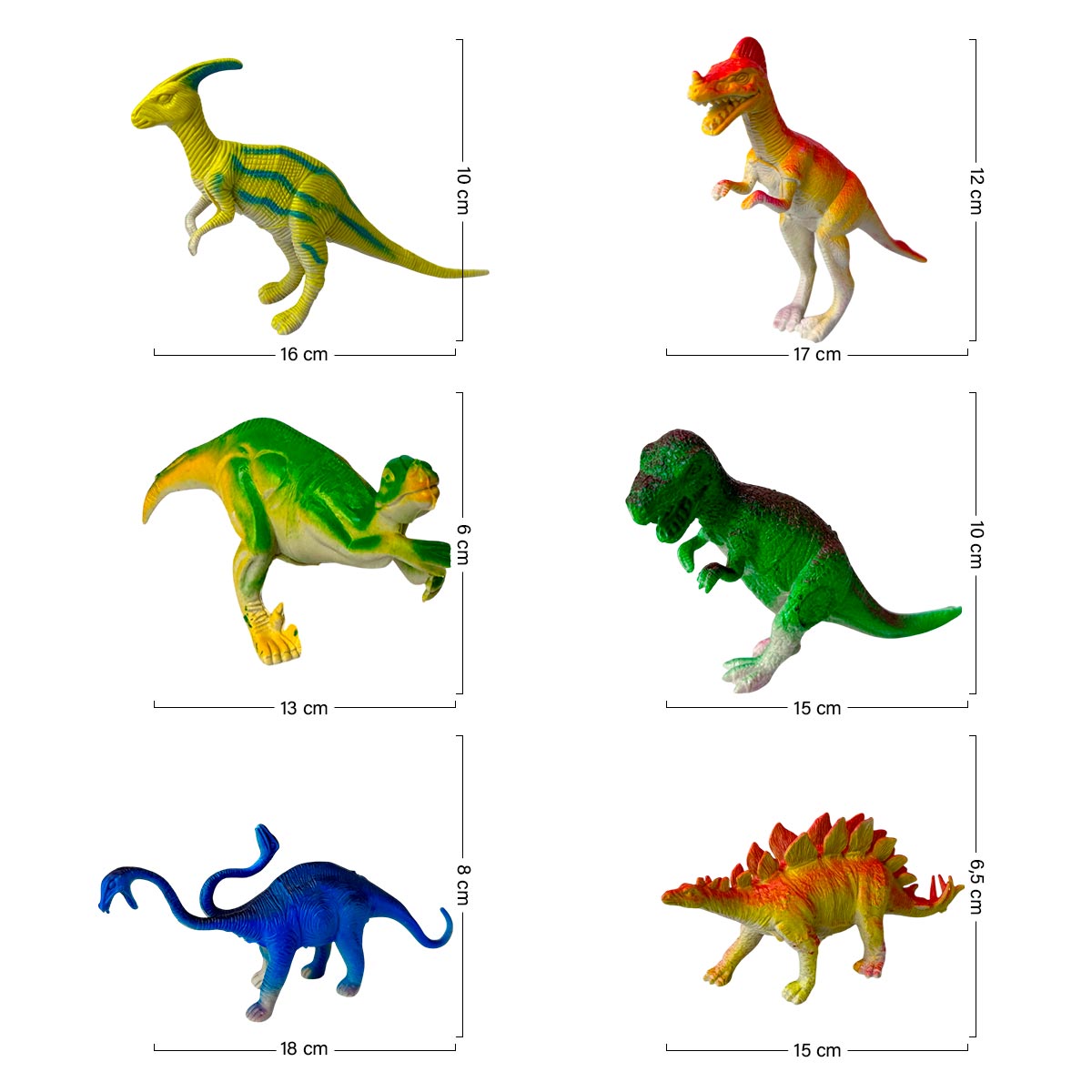 Miniatura 3 de Dinosaurios de Juguete x6 Niños 2887-3