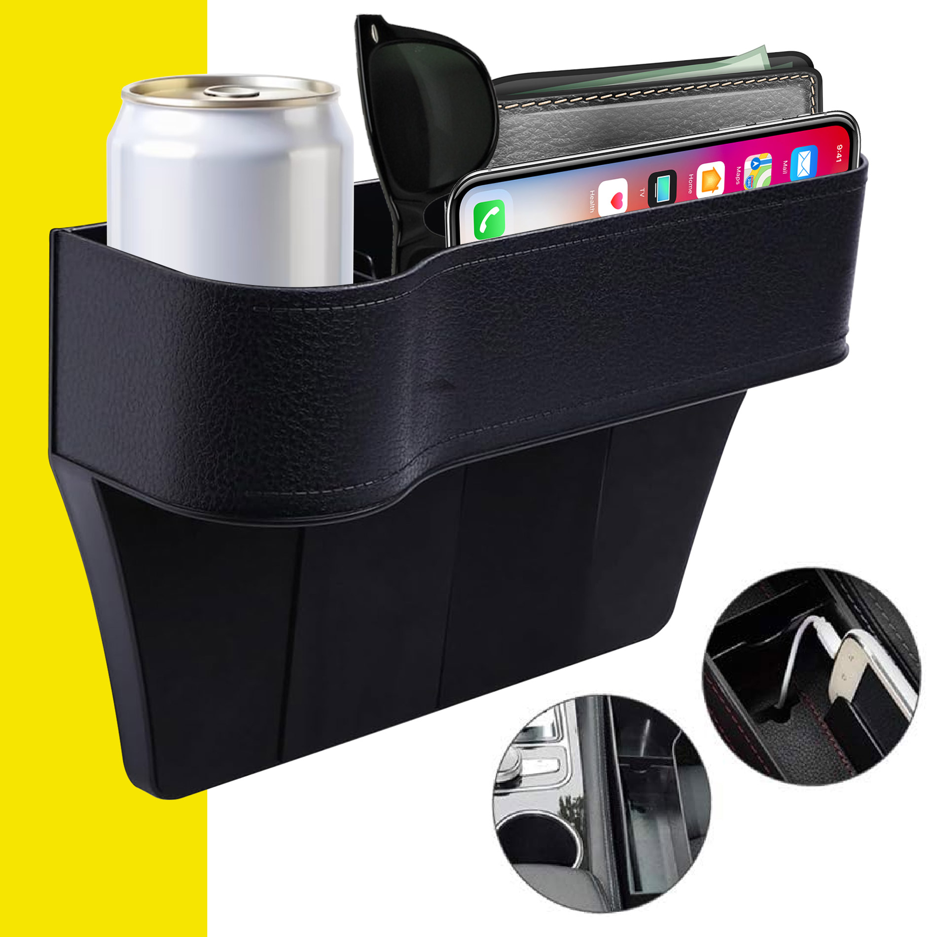 Miniatura 6 de Bolsillo Lateral Portavasos Para Carro