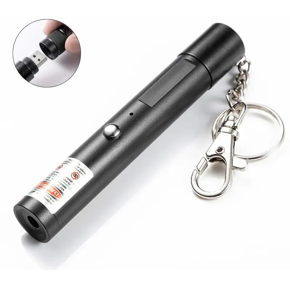 Laser Punto Verde Llavero recargable USB