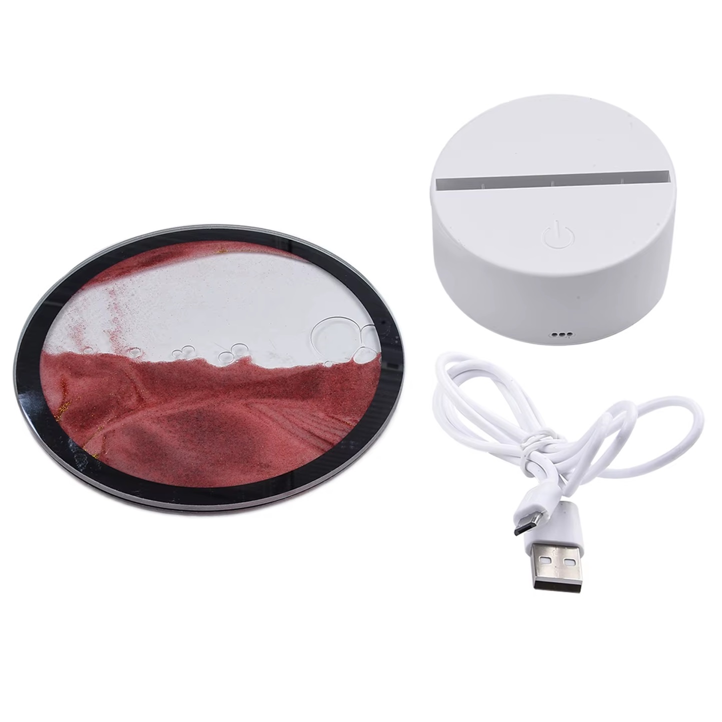 Vista 2 de Lámpara 3D efecto reloj arena RGB