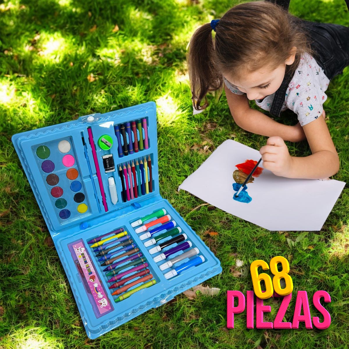Set Dibujo 68 Piezas Arte Niños 7211