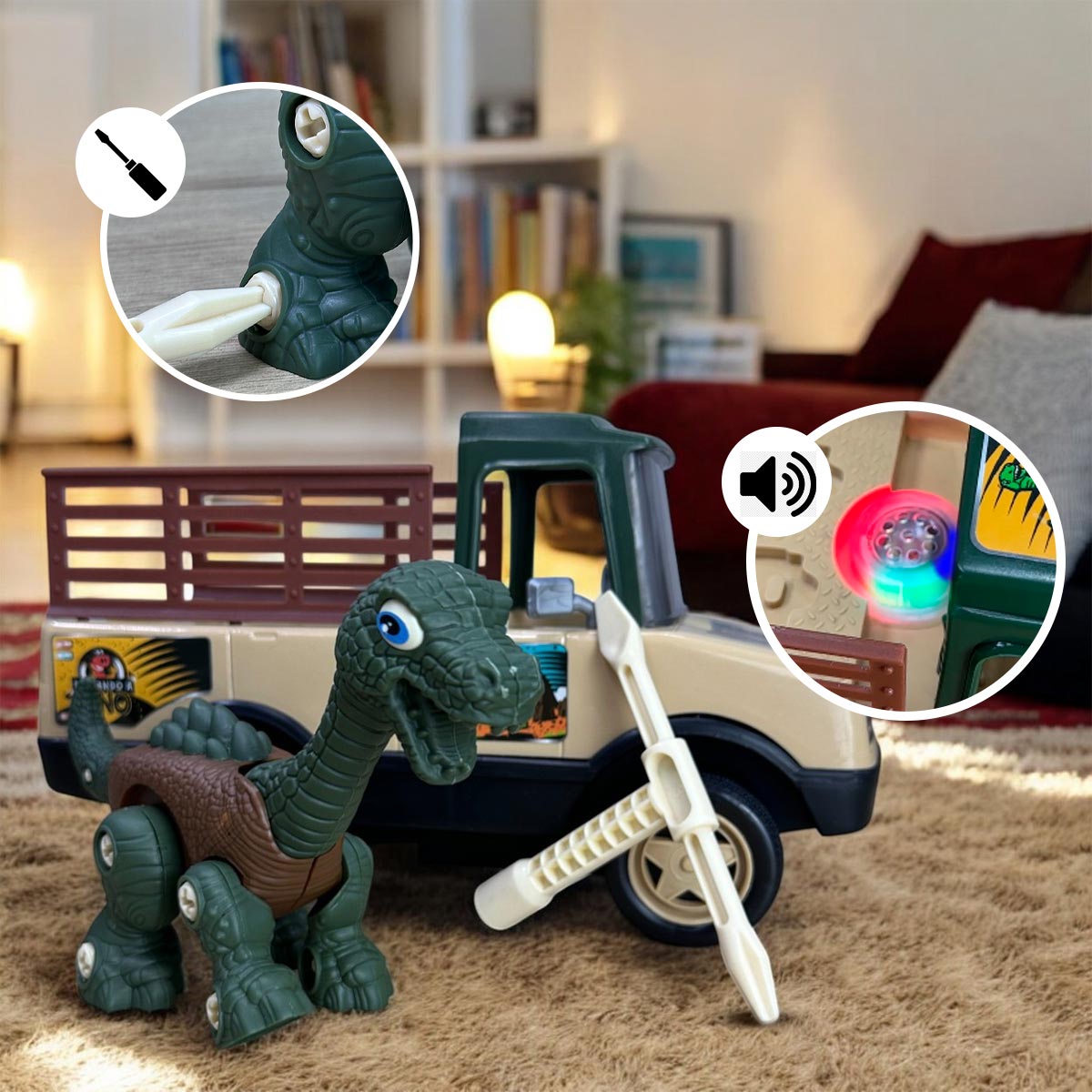 Miniatura 8 de Camion con Sonido Dinosaurio PF641