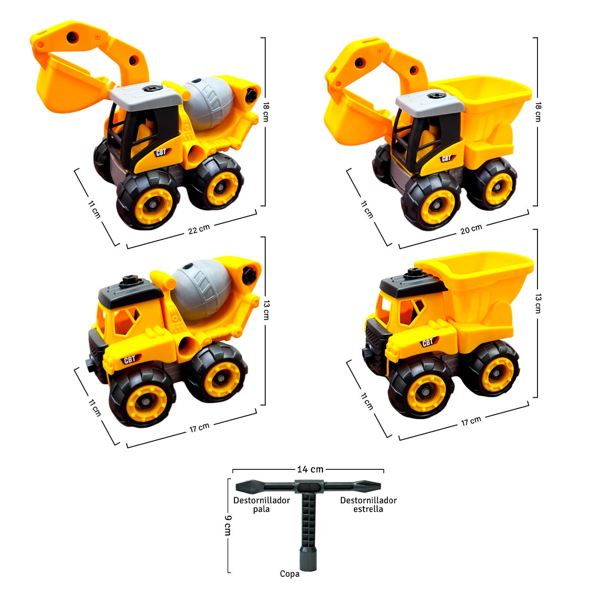 Miniatura 5 de Set x4 Camiones Construccion CBTX4