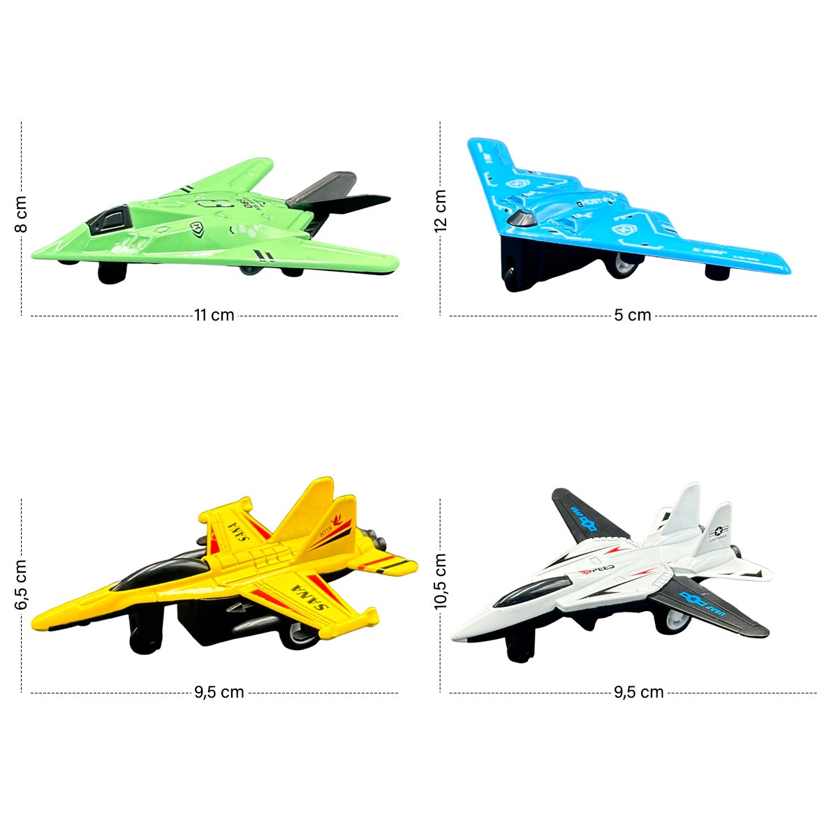 Miniatura 2 de Set de 8 Aviones de Juguete AT033