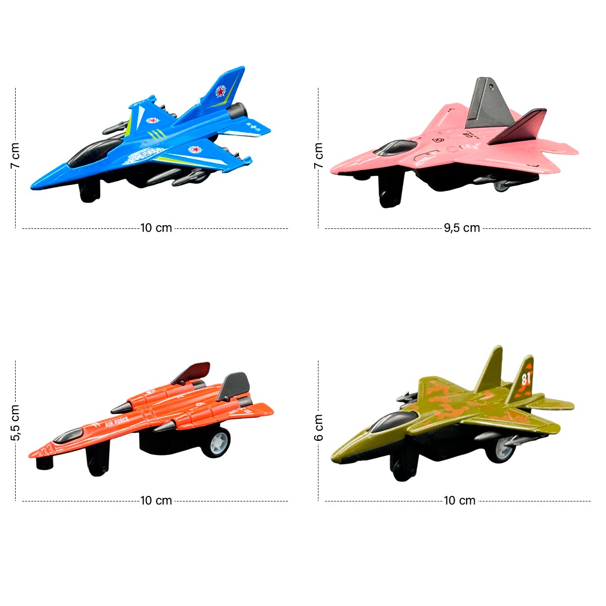 Miniatura 3 de Set de 8 Aviones de Juguete AT033