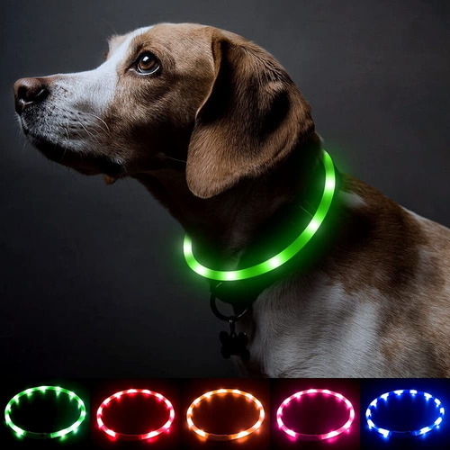 Collar LED Recargable Para Perros