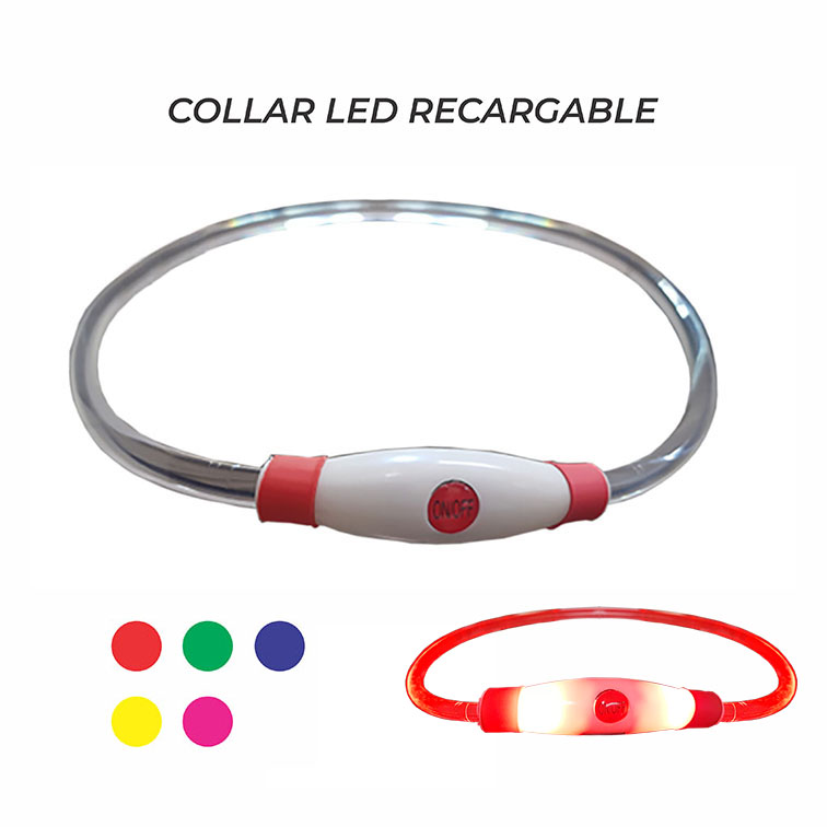 Collar Led Recargable Para Perros 3