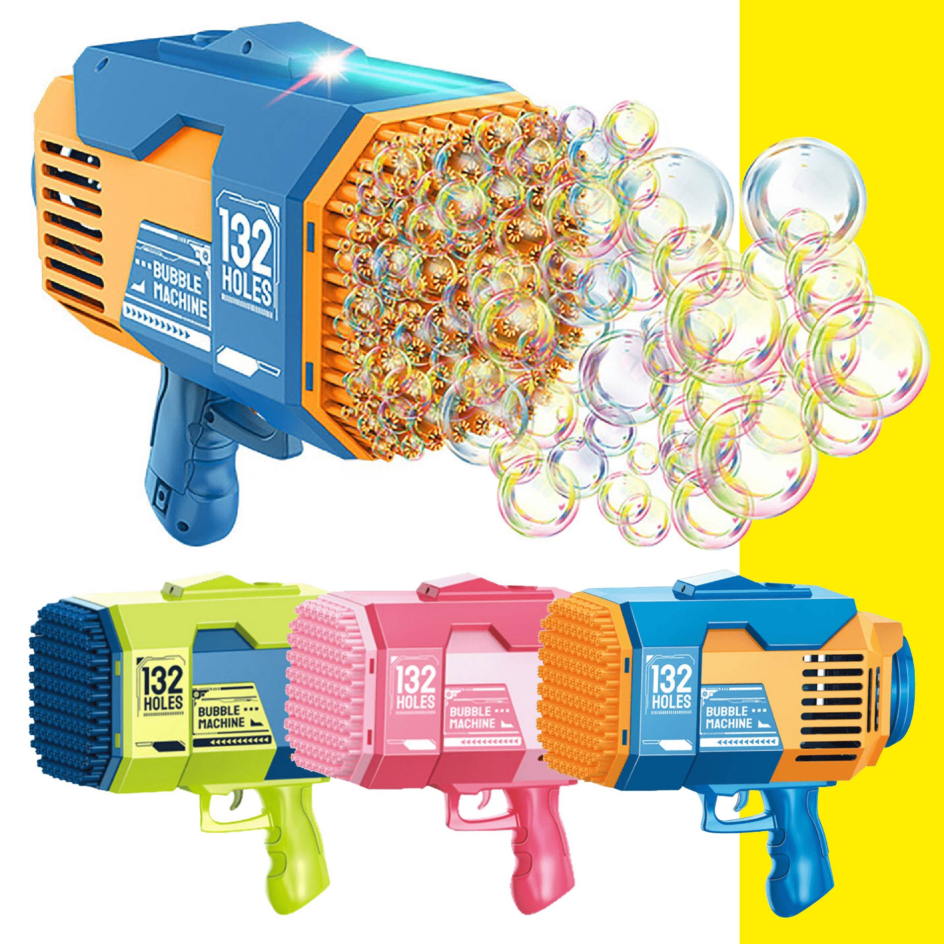 Vista 5 de Bazooka de Burbujas™ de 132 Hoyos - Color: Azul