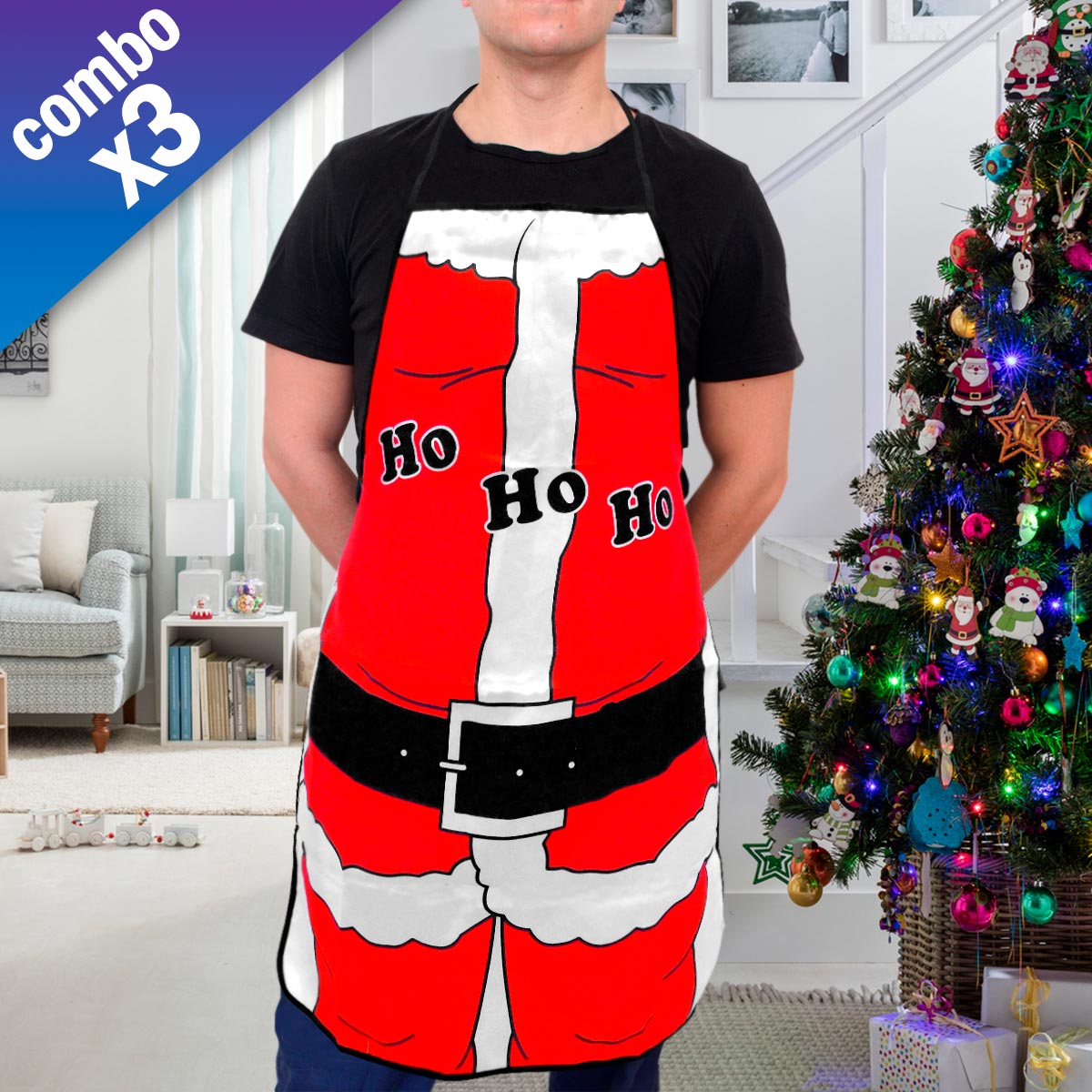 Miniatura 6 de Combo x3 Delantales Navideños DNC01-x3