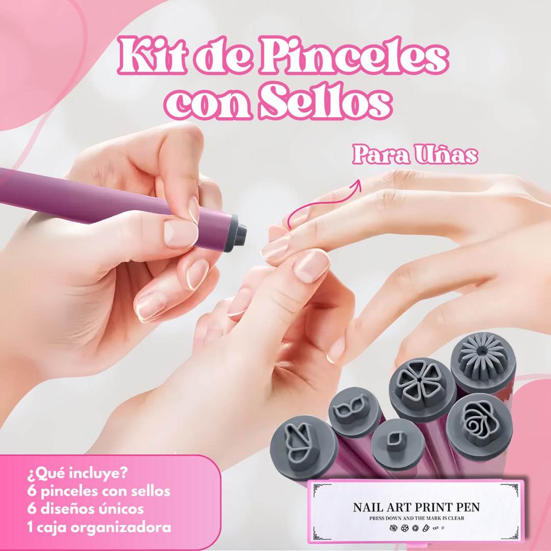 Set Pincel para Uñas X 6
