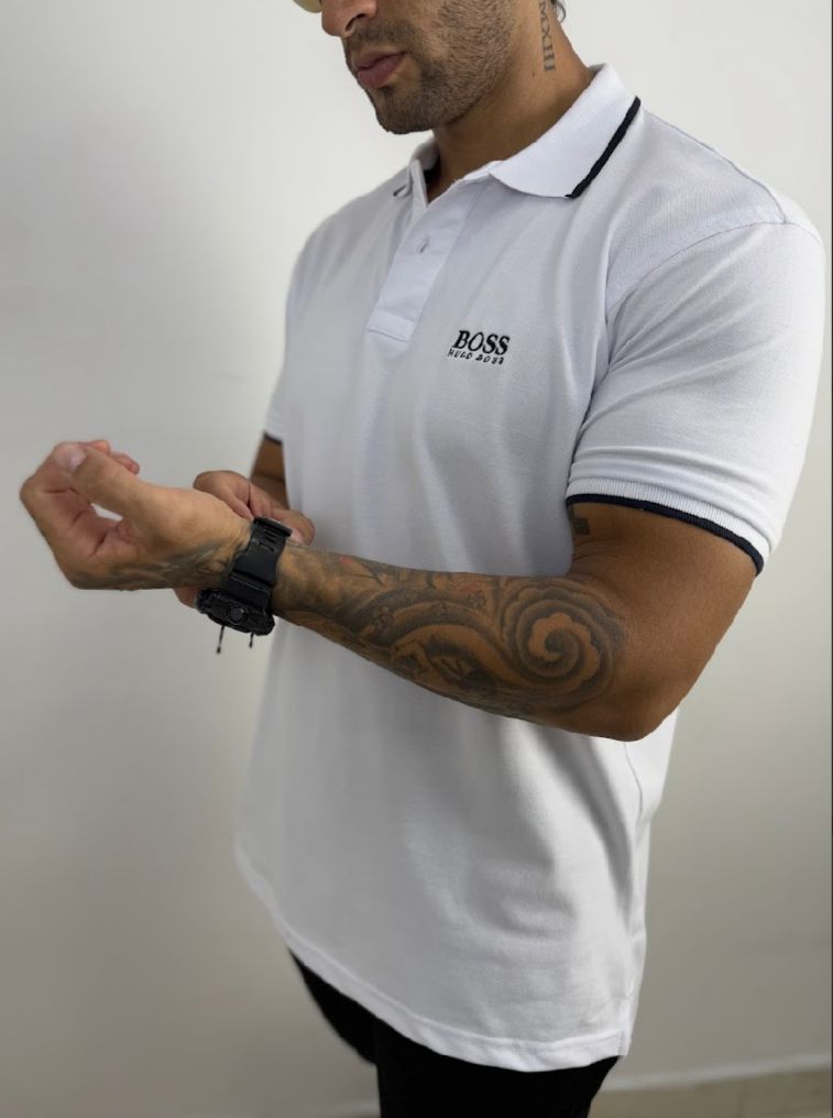 CAMISETA POLO HUGO BOSS COMBINADA