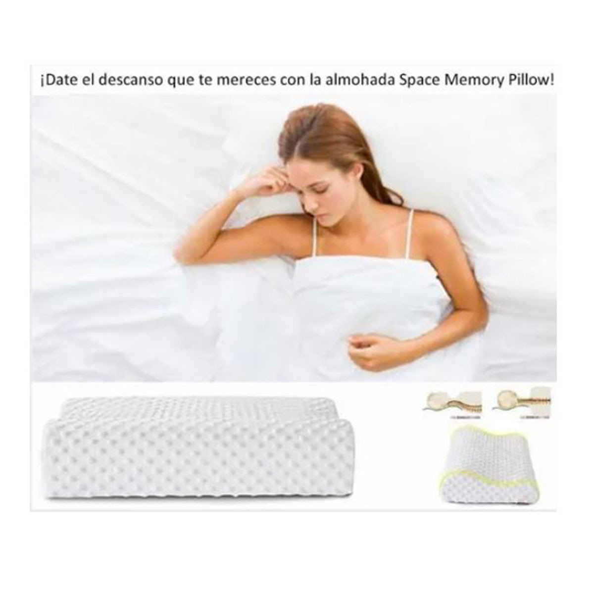 Almohada Espuma Viscoelástica Combo x2un
