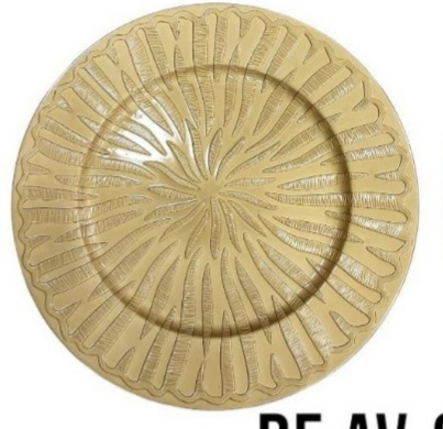 PLATO BASE DORADO X 1 UND