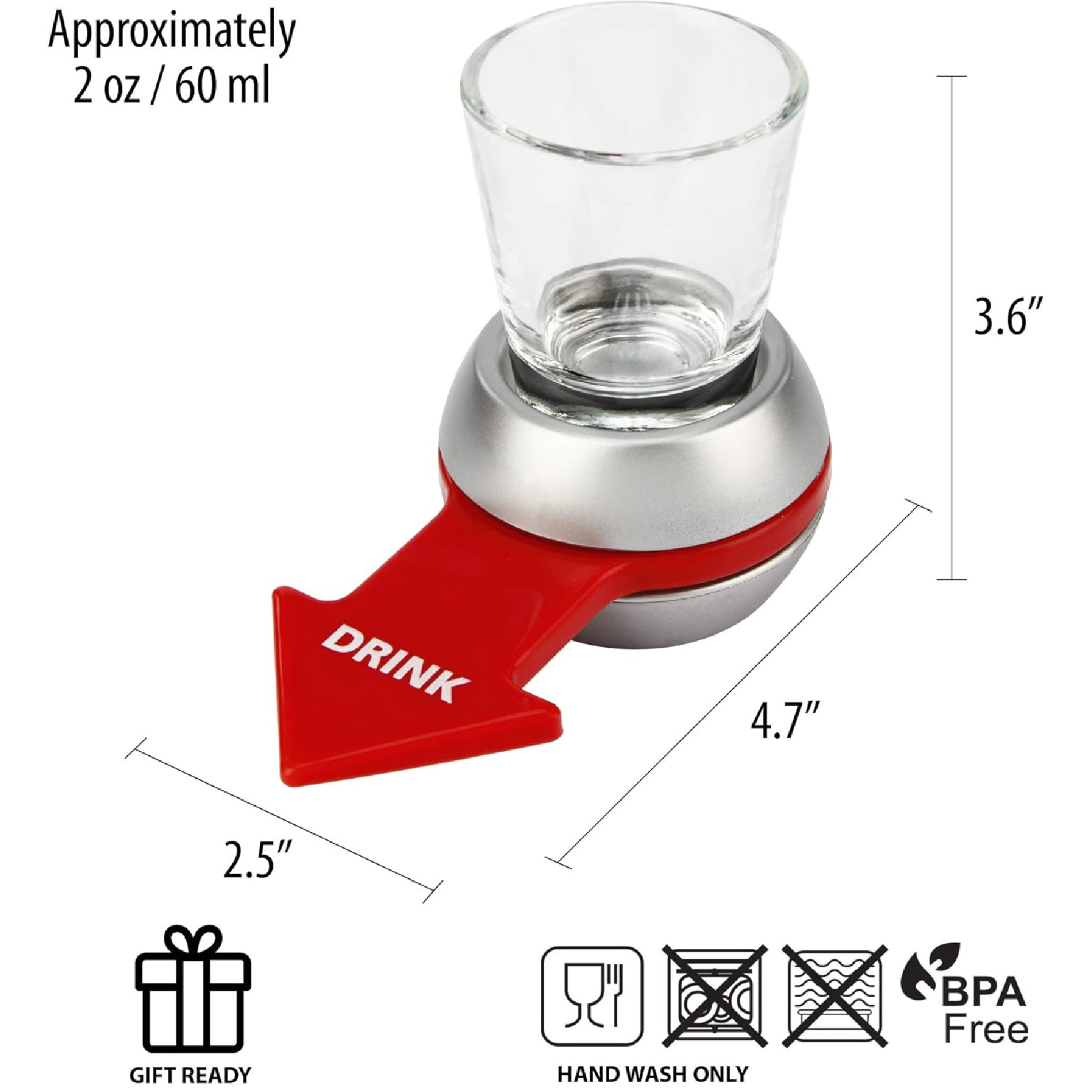 Juego Spinner Ruleta Shots Tragos Fiesta