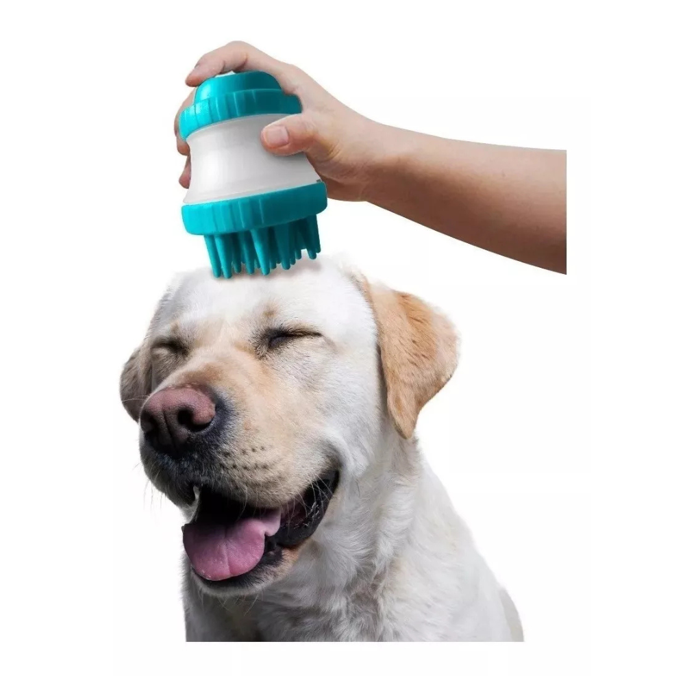 Cepillo Para Perro Dispensador De Shampoo 4
